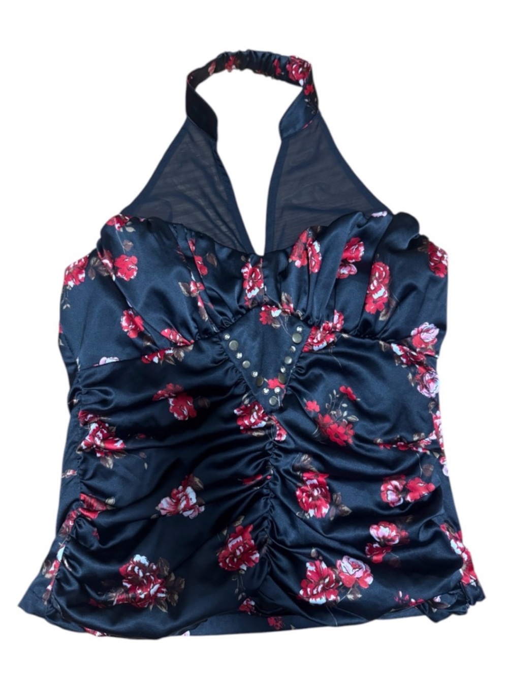 XOXOHalter Tank Top with Red Roses